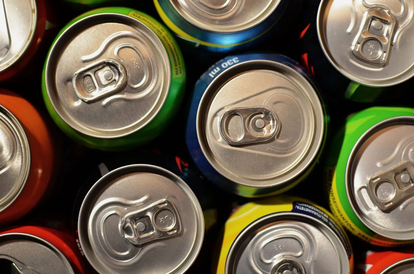 Chilled canned soft drinks