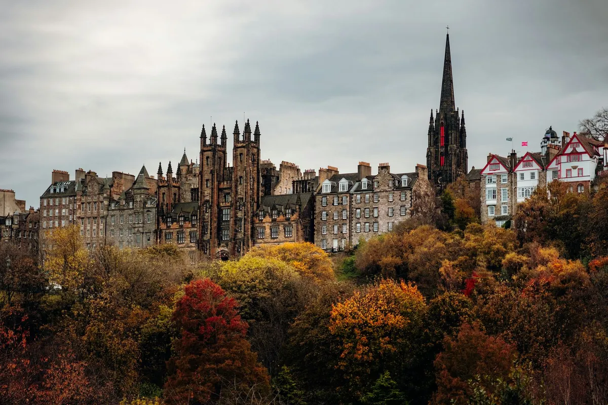 Edinburgh's Old Town skyline near the Royal Mile, close to George IV Bridge